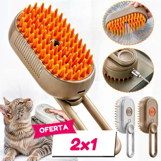 2x1 Cepillo de Vapor para Mascotas